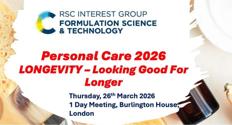 cosmetic laboratory scientist with a beaker of emulsion